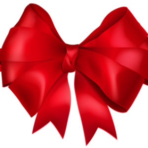 red ribbon bow PNG