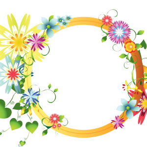 Floral frame PNG