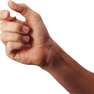 Cigarette in hand PNG image