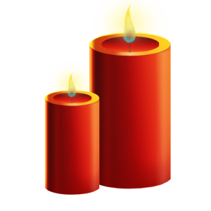 Christmas candle PNG image