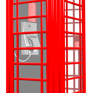 Red telephone box PNG