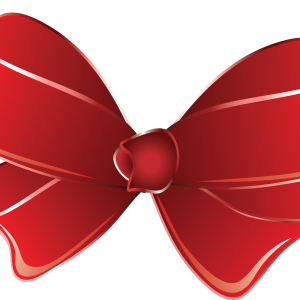 red ribbon bow PNG