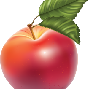 red apple rendered image PNG