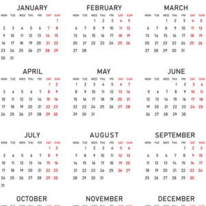 Calendar 2023 PNG
