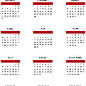 Calendar 2021 year PNG