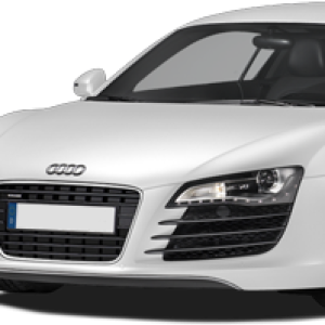 white audi R8 PNG image