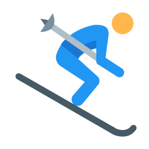 Skiing PNG