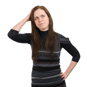 Thinking woman PNG