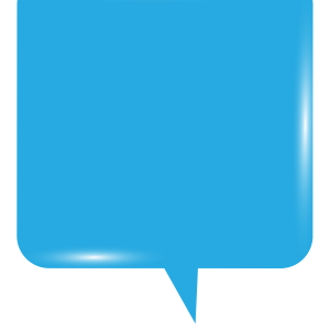 Speech balloon PNG transparent blue