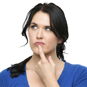 Thinking woman PNG