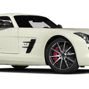 White Mercedes AMG car PNG image