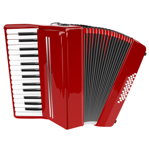 Accordion red PNG