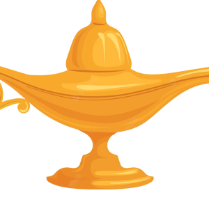 Aladdin gold lamp PNG