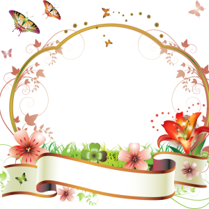 Floral frame PNG