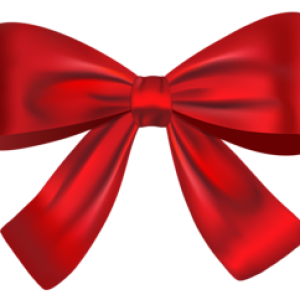 red ribbon bow PNG