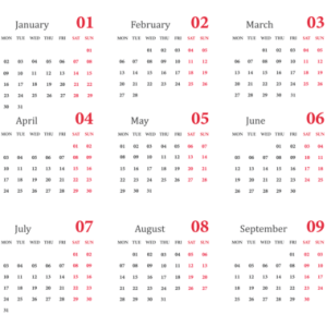 Calendar 2023 PNG