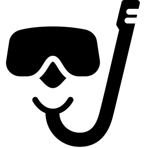 Snorkel, diving mask PNG