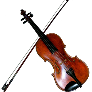 Violin and bow PNG