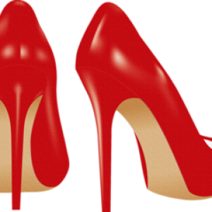Red women shoes PNG image