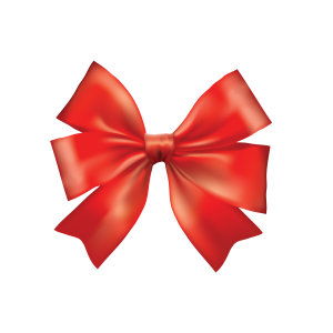 red ribbon bow PNG