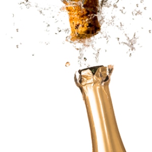 Champagne popping PNG