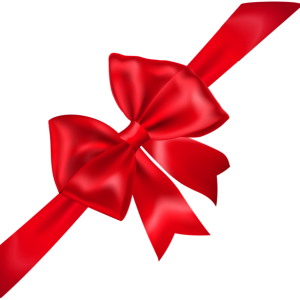 red ribbon bow PNG