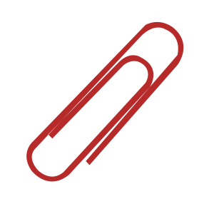 Red paper clip PNG