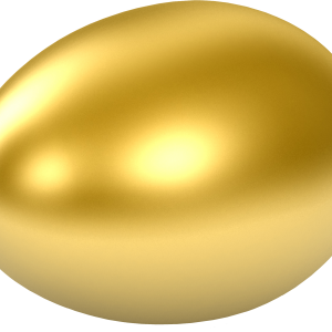 Gold egg PNG image