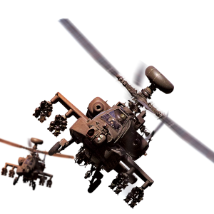 two AH-64 Apache PNG