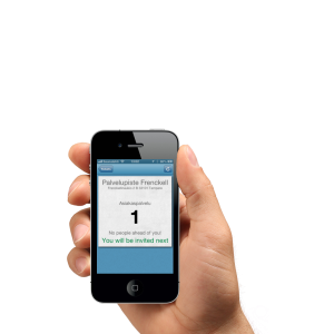 Smartphone in hand PNG image