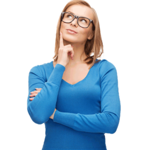 Thinking woman PNG