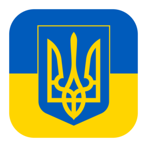 Ukraine trident flag PNG