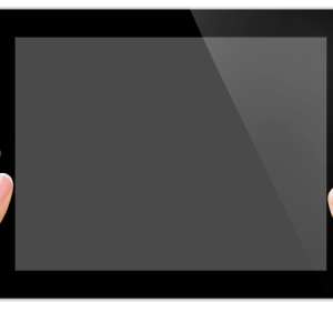 Tablet in hands PNG image