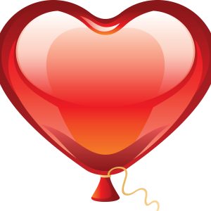 Heart balloon PNG image, free download, heart balloons