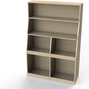 Bookshelf, bookcase PNG