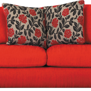 Red sofa PNG image