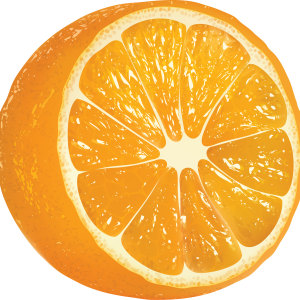 cut orange PNG