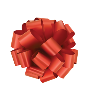 red ribbon bow PNG