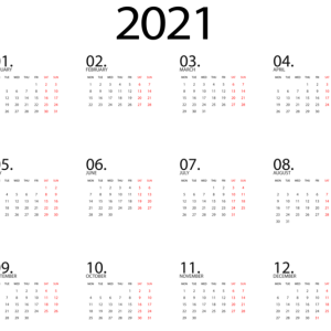 Calendar 2022 year PNG