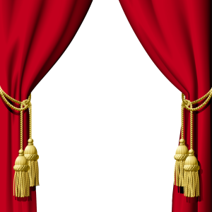 Red curtains PNG