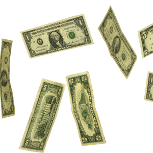 Falling money PNG
