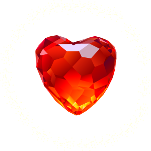 Heart diamond PNG image