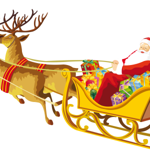 Santa sleigh PNG
