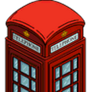 Red telephone box PNG