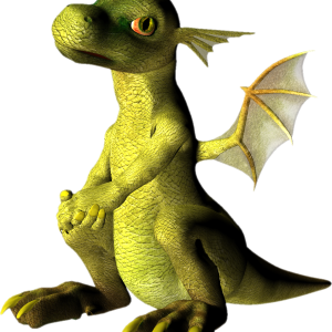 Green dragon PNG images, free drago picture