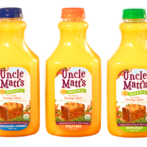 Orange juice PNG image in bottles