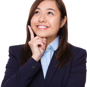 Thinking woman PNG