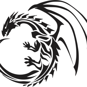 Black tattoo dragon PNG images