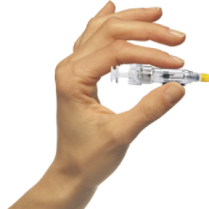 Syringe in hand PNG