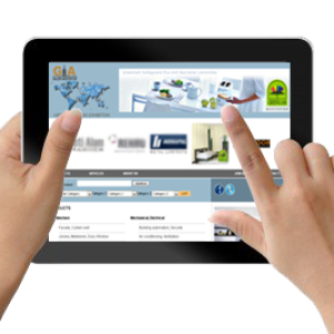 Tablet in hands PNG image